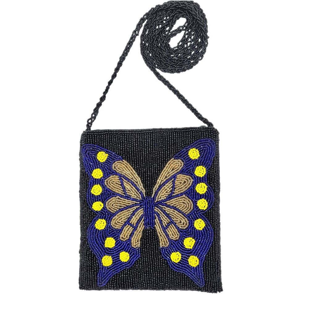 Ermo Vintage Beaded Butterfly Fairycore Small‎ Crossbody Bag Handbag